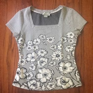 Maeve Black and White Top